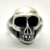 Hand carved silver skull ring Skull Ring