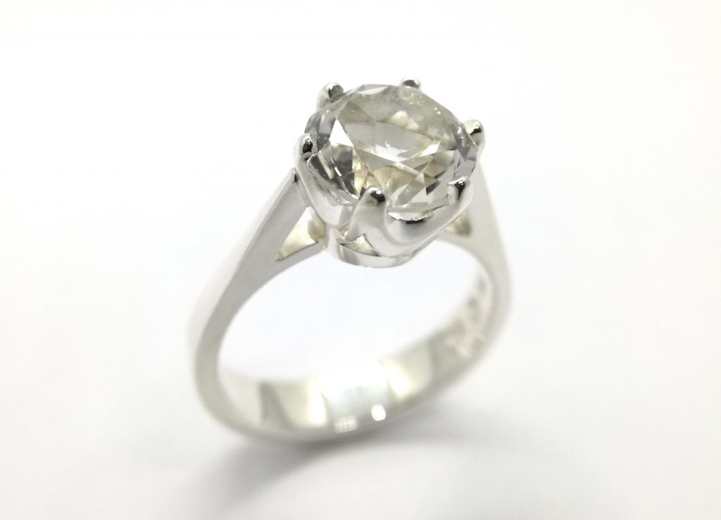 Gallery Image Sterling Silver and Topaz(silver) Ring