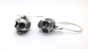 Gallery image Silver Skull Earrings