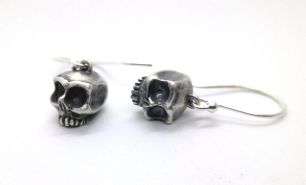 Silver Skull Earrings Gallery image Silver Skull Earrings