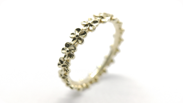 Yellow Gold Flower Ring Gallery Image Yellow Gold Flower Ring