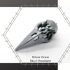 Silver Crow Skull Pendant Product Image Silver Crow Skull Pendant