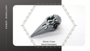 Silver Crow Skull Pendant Product Image Silver Crow Skull Pendant