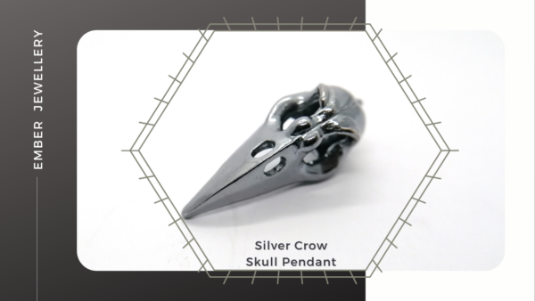 Silver Crow Skull Pendant Product Image Silver Crow Skull Pendant
