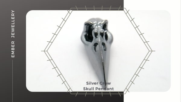 Silver Crow Skull Pendant Product Image Silver Crow Skull Pendant